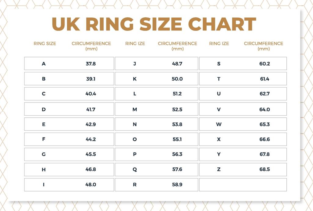 Ring size store m in cm