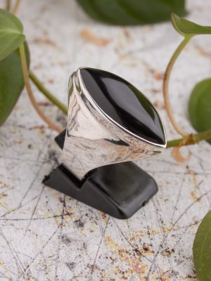 Navette Onyx Ring