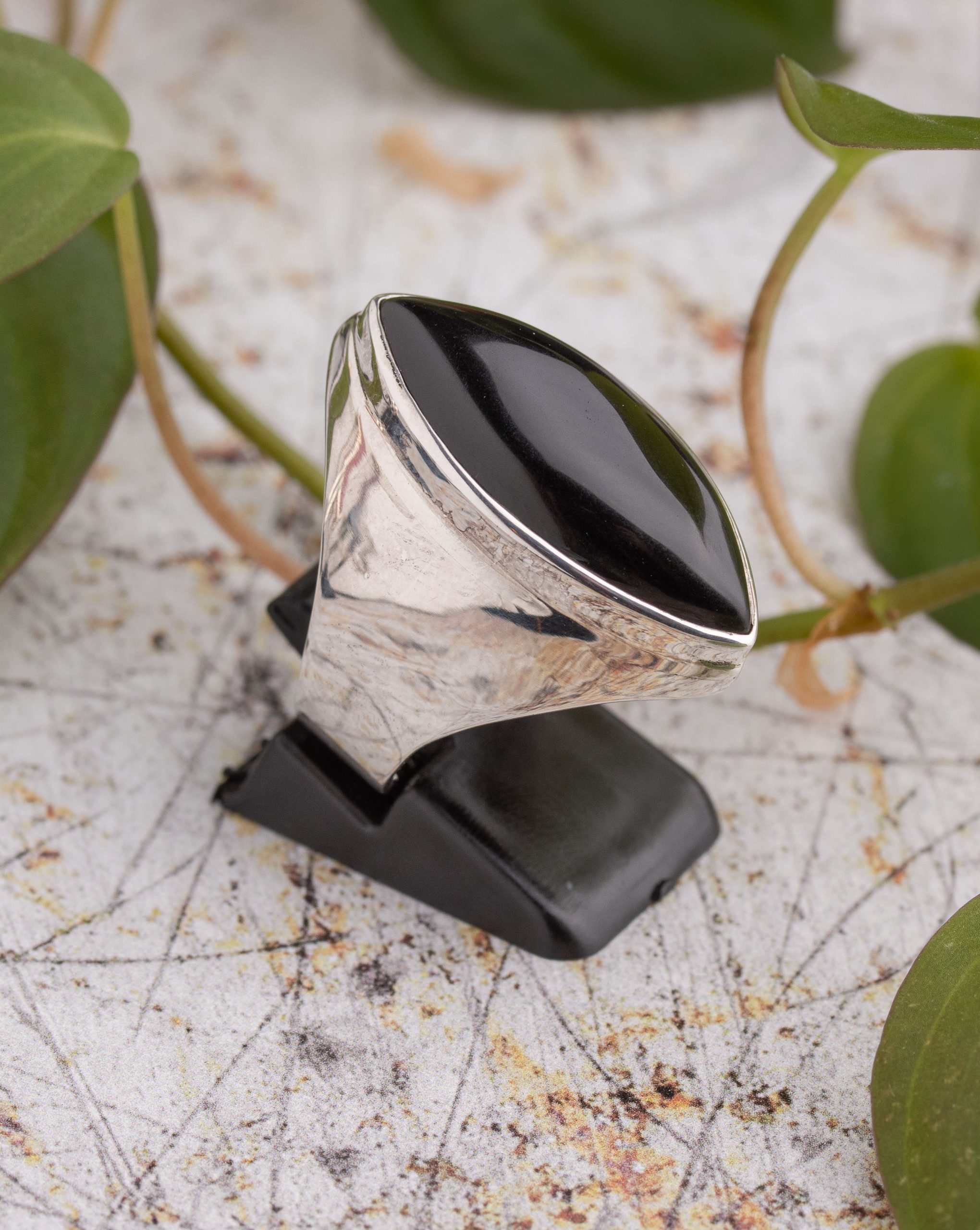Navette Onyx Ring