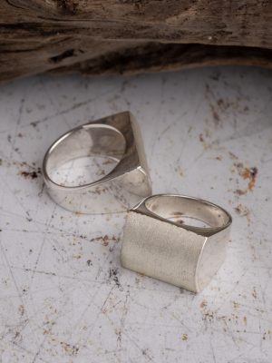 Brushed Silver Ring