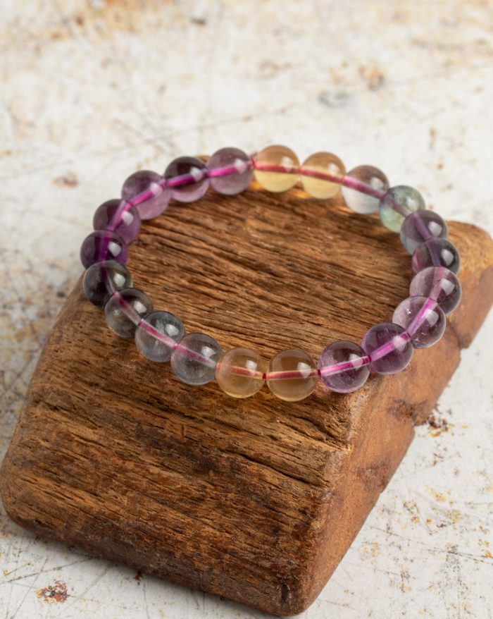 Handmade stone bracelets featuring amethyst, citrine, rose quartz, garnet, and hematite stones, symbolizing natural beauty and healing.